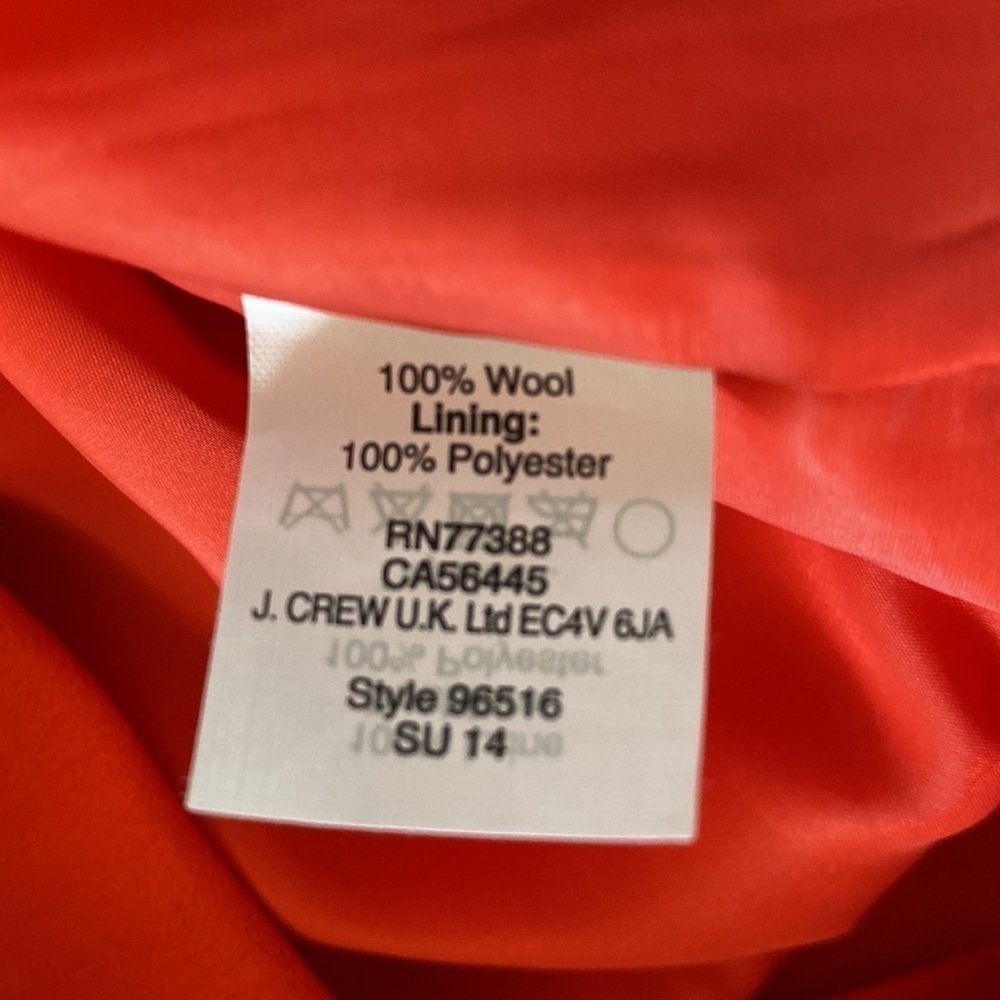 J. Crew Coral Cap Sleeve Sheath Pleated Detail Midi Dress - Picture 12 of 13